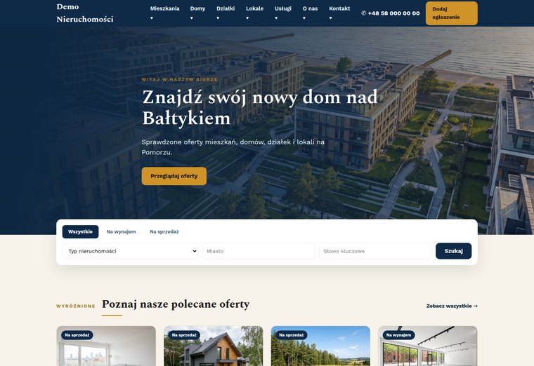 Strona biura w szablonie Hanzeatycki
