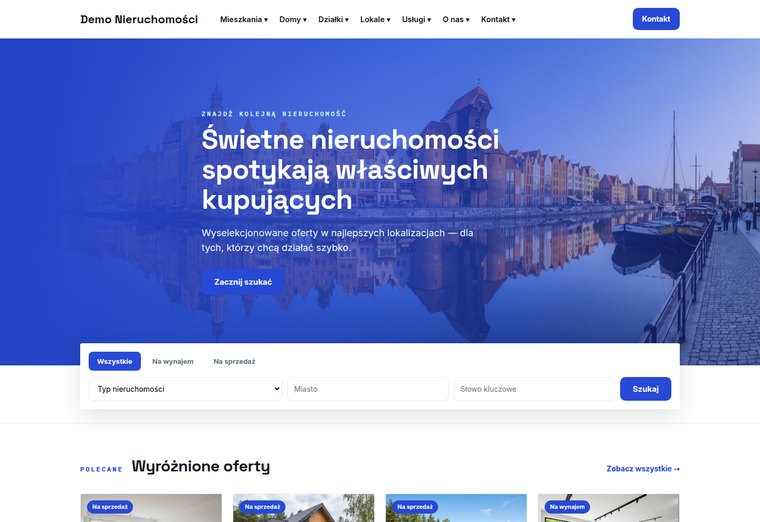 Strona biura w szablonie Blueprint